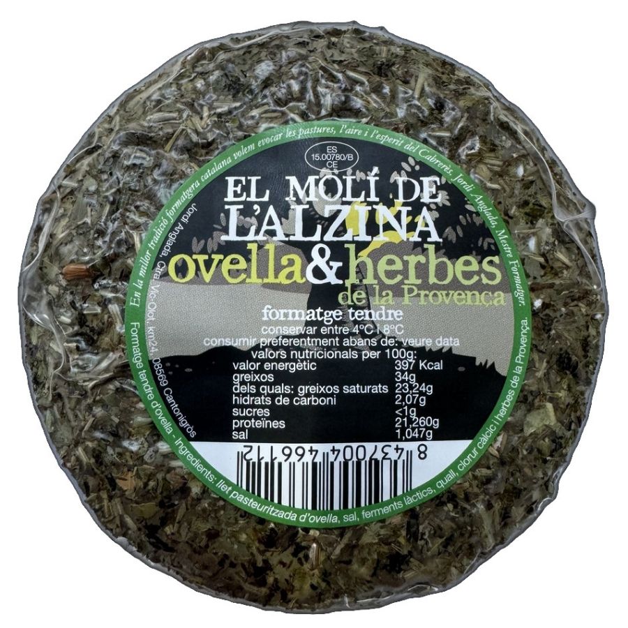 Formatge d'ovella tendre amb herbes de Provença